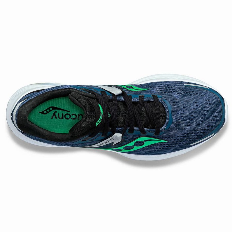 Navy / Turquoise Saucony Guide 16 Wide Men's Running Shoes | Philippines S10857-H94