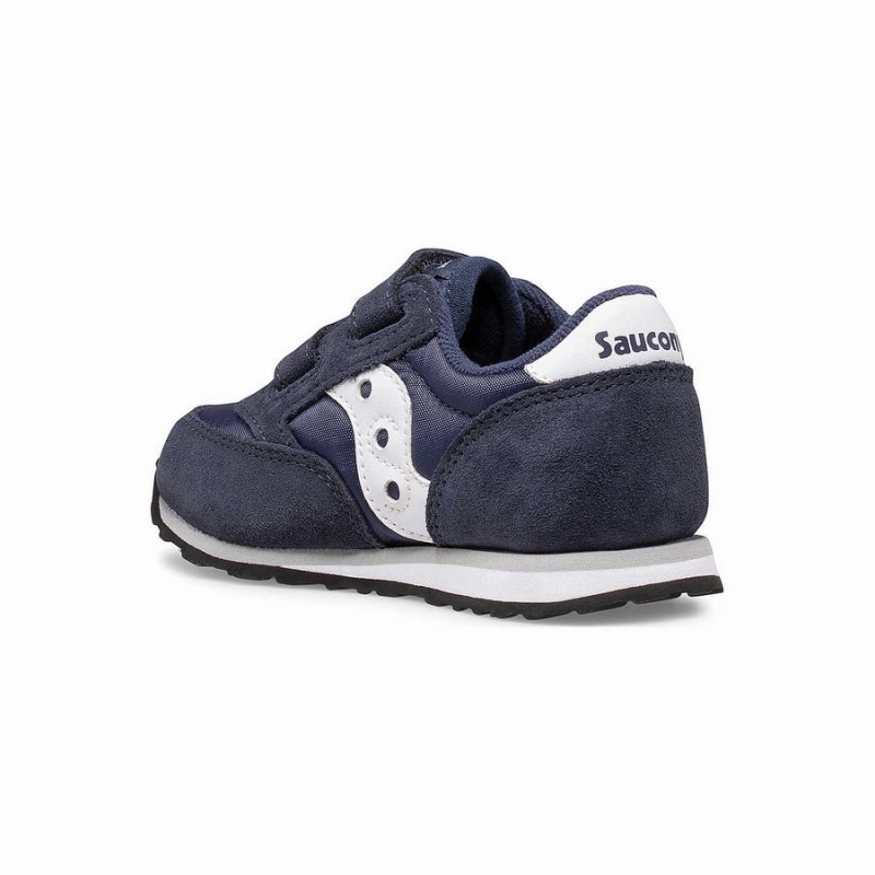 Navy / White Saucony Baby Jazz Hook & Loop Kids' Sneakers | Philippines S70329-G71