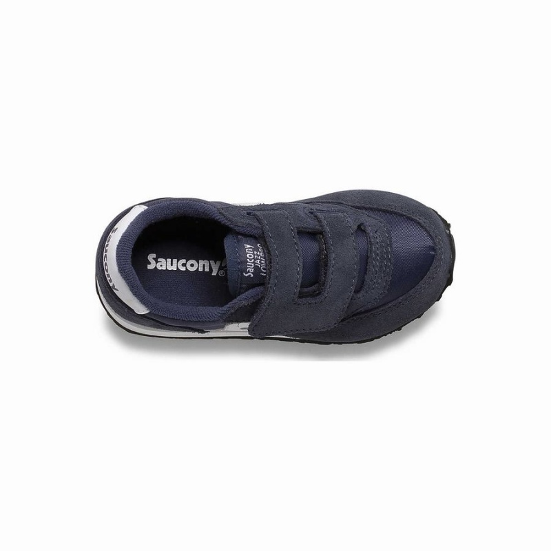 Navy / White Saucony Baby Jazz Hook & Loop Kids' Sneakers | Philippines S70329-G71