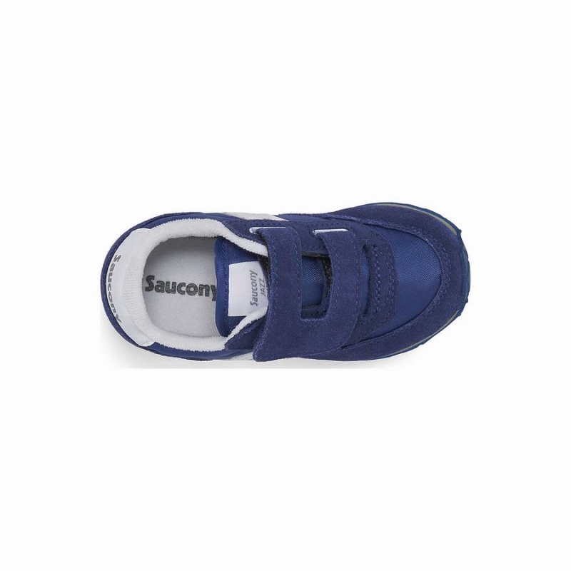 Navy / White Saucony Baby Jazz Hook & Loop Kids' Sneakers | Philippines S25639-Z18