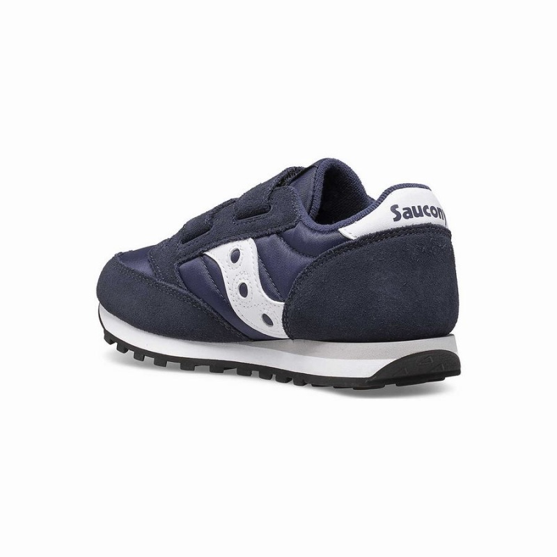 Navy / White Saucony Jazz Double Hook & Loop Kids' Sneakers | Philippines S83720-S92