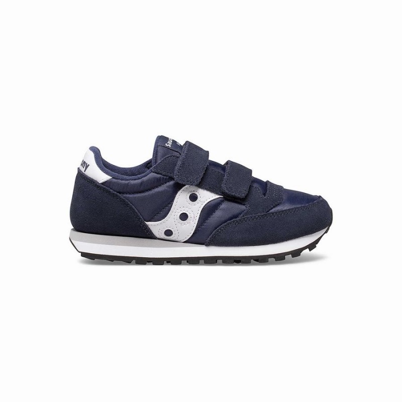 Navy / White Saucony Jazz Double Hook & Loop Kids\' Sneakers | Philippines S83720-S92