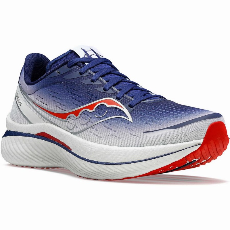 Navy / White Saucony London Endorphin Speed 3 Men's Running Shoes | Philippines S09847-H64