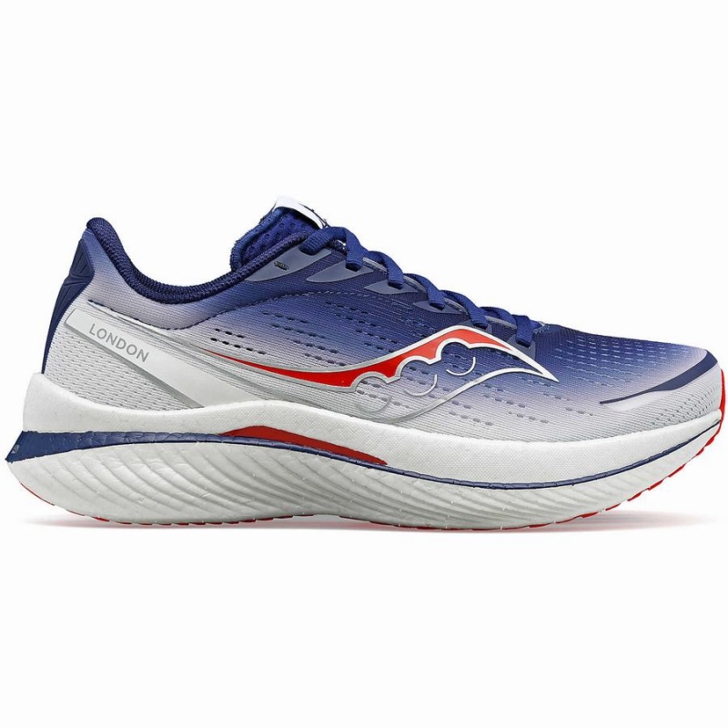 Navy / White Saucony London Endorphin Speed 3 Men\'s Running Shoes | Philippines S09847-H64