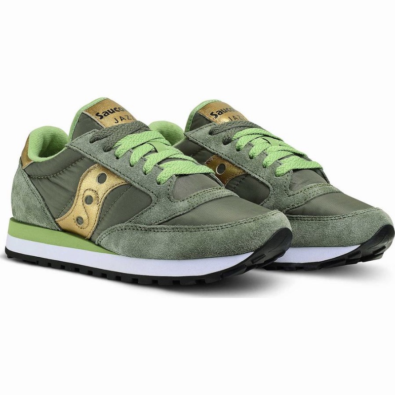 Olive / Gold Saucony Jazz Original Women's Sneakers | Philippines S61592-A97