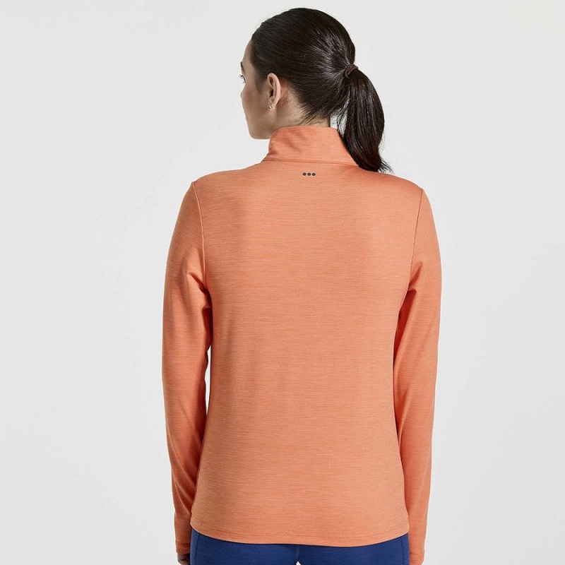 Orange Saucony Solstice 1/4 Zip Women's Tops | Philippines S45169-X89