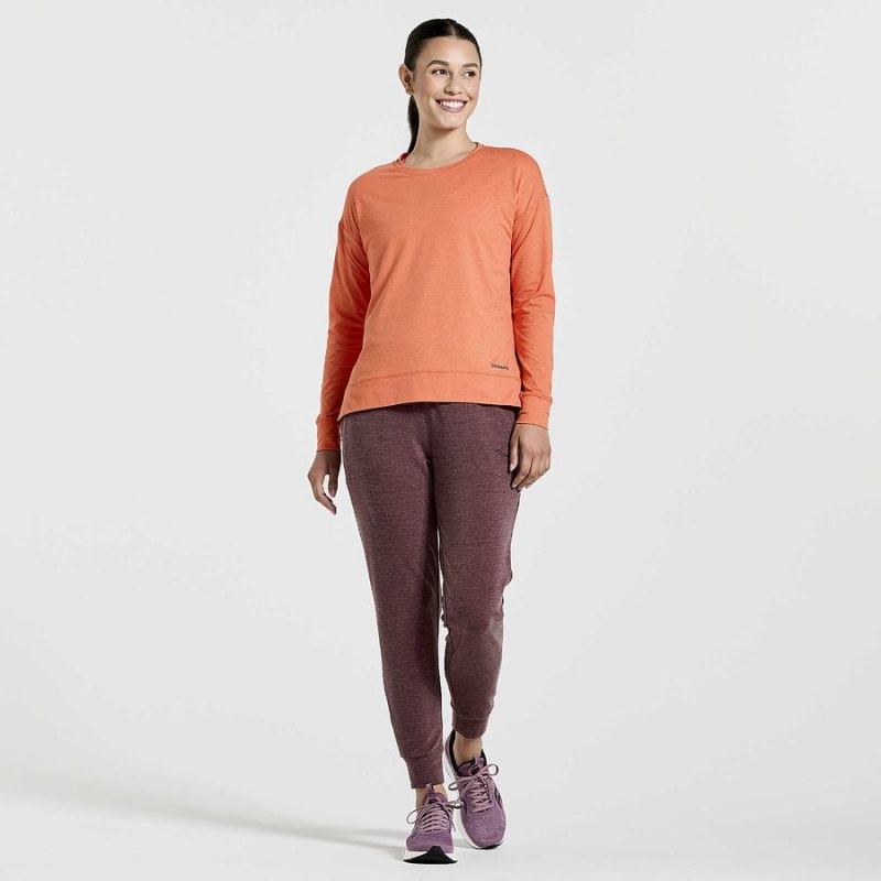 Orange Saucony Sunday Layer Women's Tops | Philippines S41032-K74