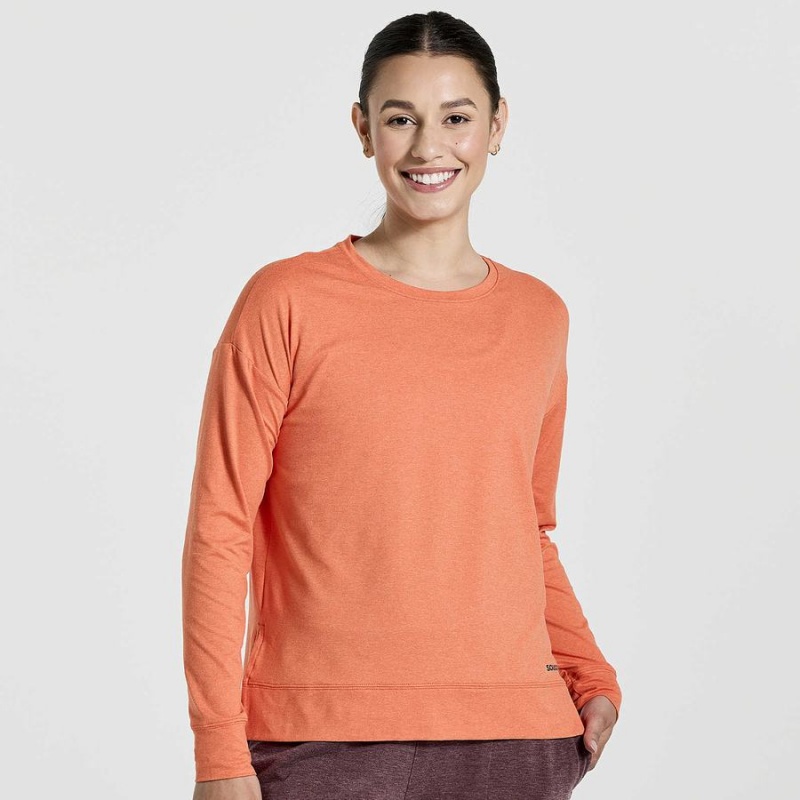 Orange Saucony Sunday Layer Women\'s Tops | Philippines S41032-K74