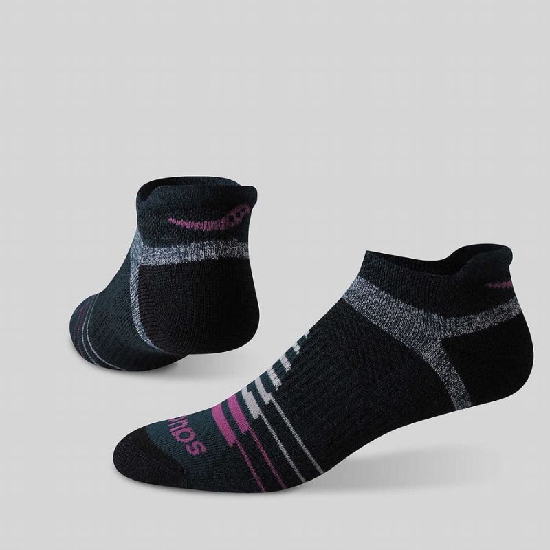 Pink Saucony Inferno Merino Wool Blend No Show 3-Pack Women's Socks | Philippines S49312-T18