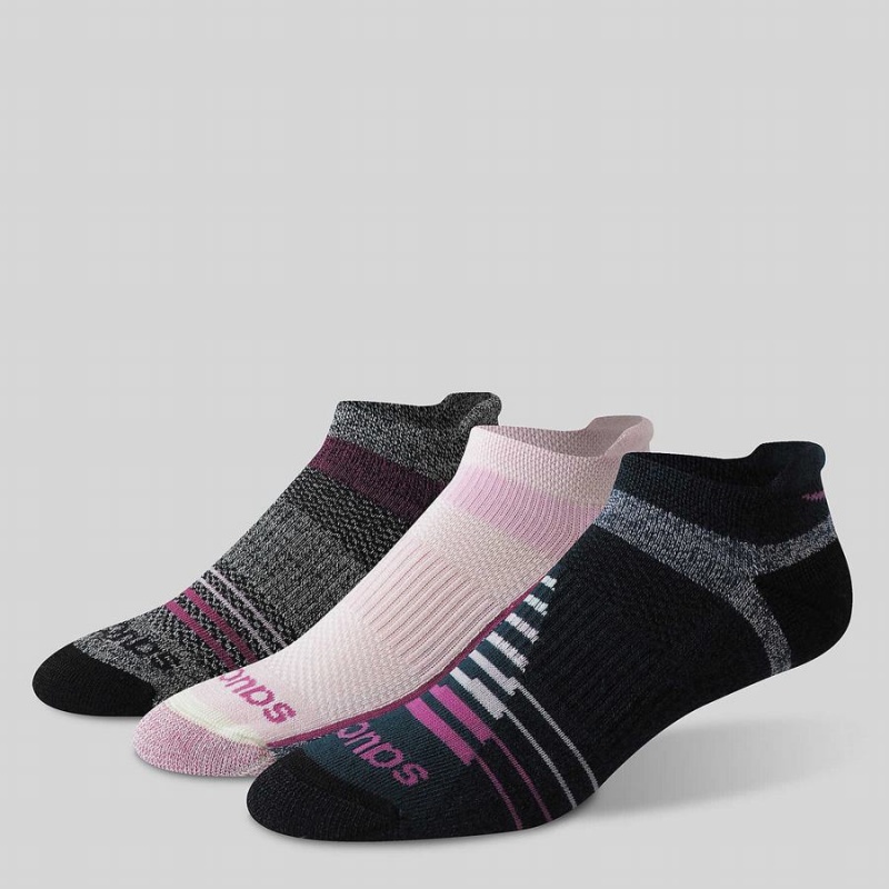 Pink Saucony Inferno Merino Wool Blend No Show 3-Pack Women\'s Socks | Philippines S49312-T18