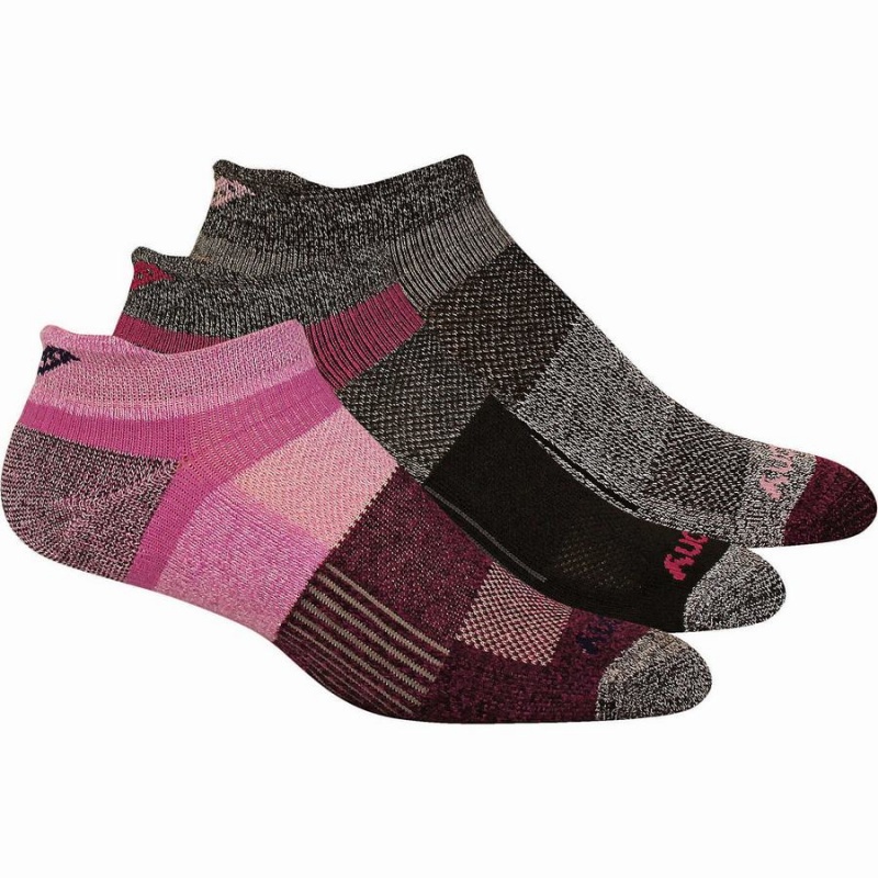 Pink Saucony Inferno No Show Tab 3-Pack Men\'s Socks | Philippines S23107-F08