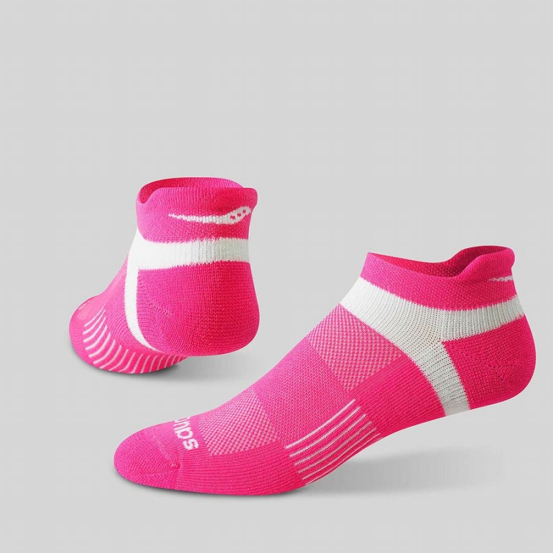 Pink Saucony Inferno No Show Tab 3-Pack Men's Socks | Philippines S21470-G95