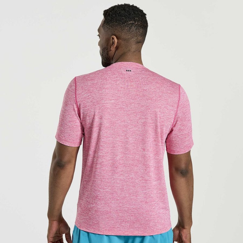 Pink Saucony Stopwatch Short Sleeve Men's T Shirts | Philippines S67903-R21