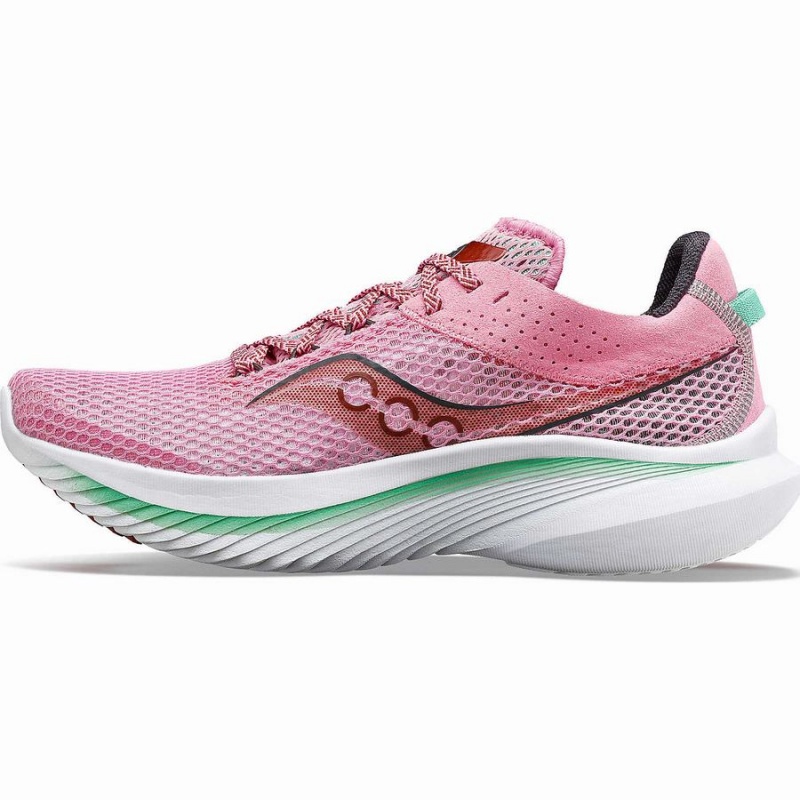 Pink / Green Saucony Kinvara 14 Women's Running Shoes | Philippines S35612-M97