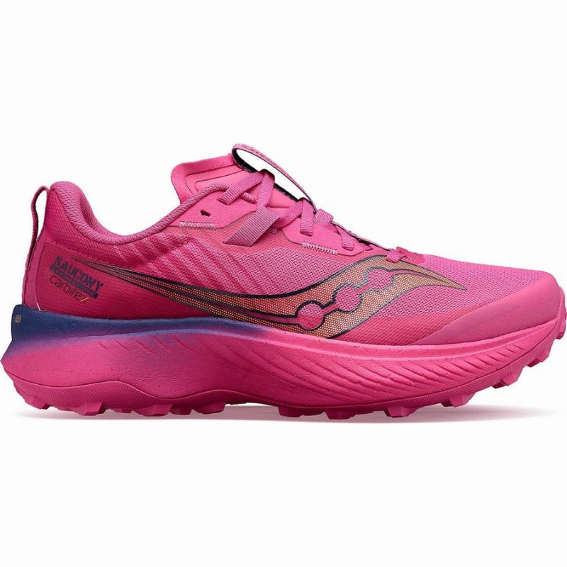 Pink / Navy Saucony Endorphin Edge Men\'s Running Shoes | Philippines S89605-F93