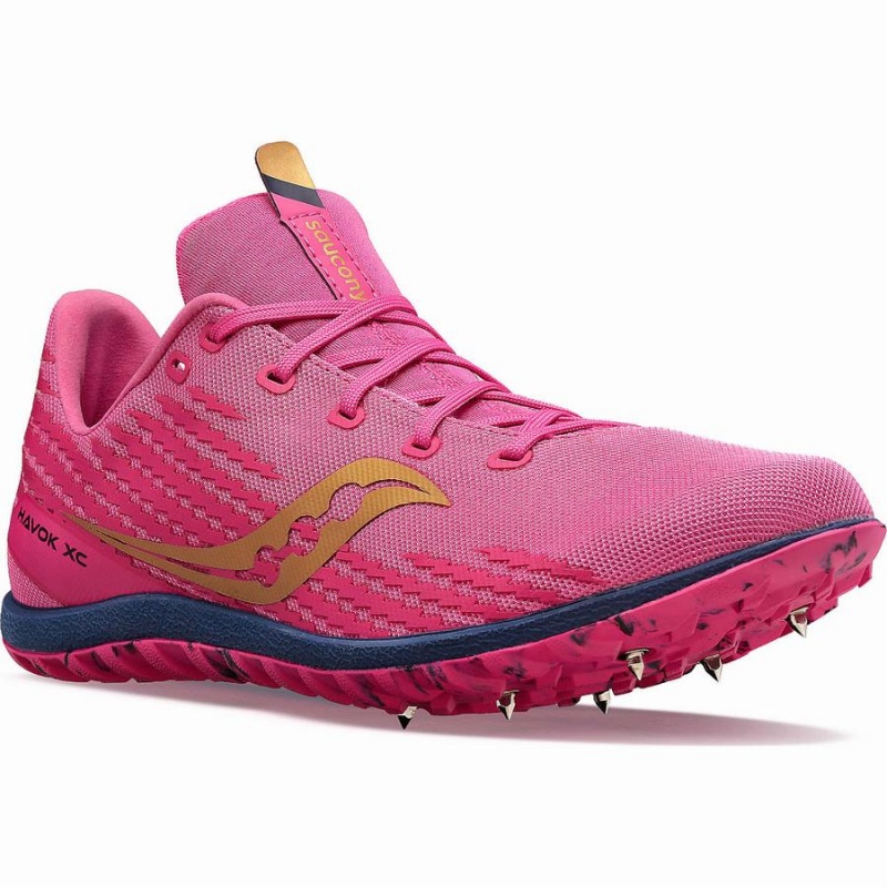 Pink / Navy Saucony Havok XC 3 Spike Men's Track Spikes | Philippines S47593-L94