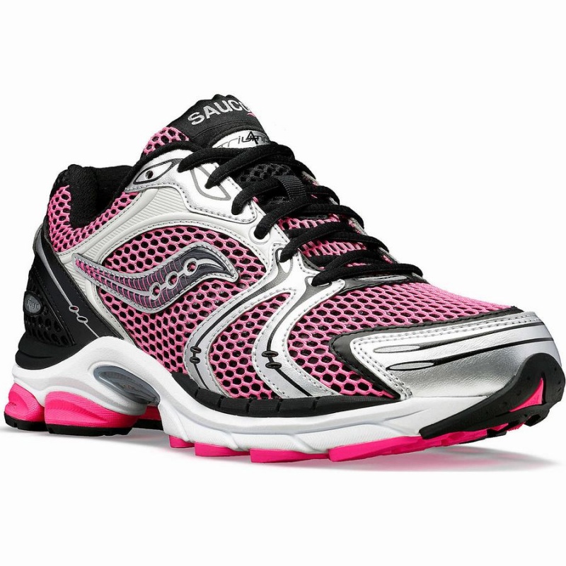 Pink / Silver Saucony ProGrid Triumph 4 Men's Sneakers | Philippines S87921-B28