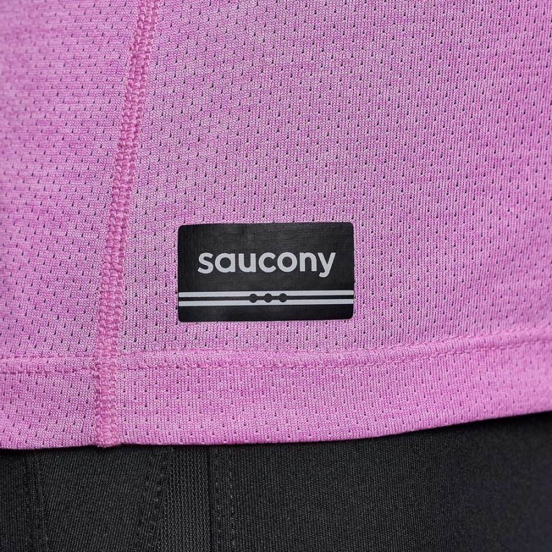 Purple Saucony Stopwatch Graphic Long Sleeve Women's T Shirts | Philippines S90356-J64