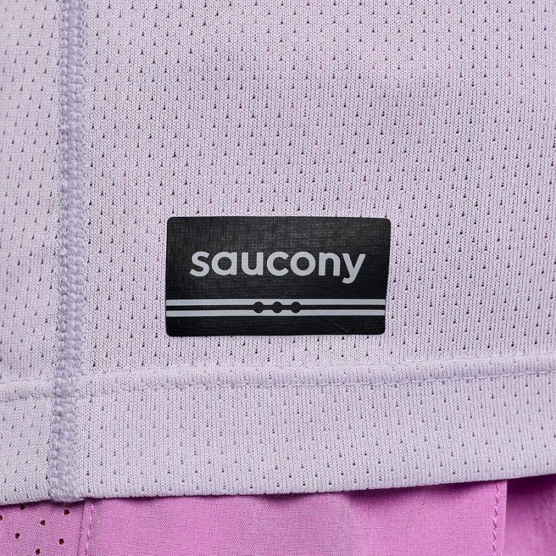 Purple Saucony Stopwatch Graphic Short Sleeve Women's T Shirts | Philippines S56718-A40