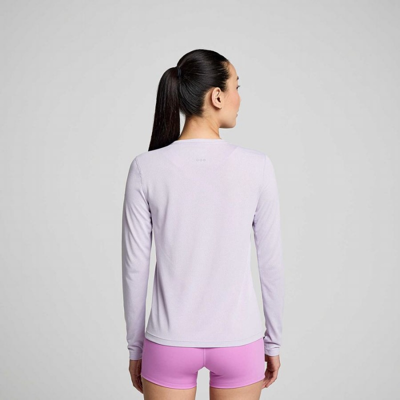 Purple Saucony Stopwatch Long Sleeve Women's T Shirts | Philippines S46259-D40