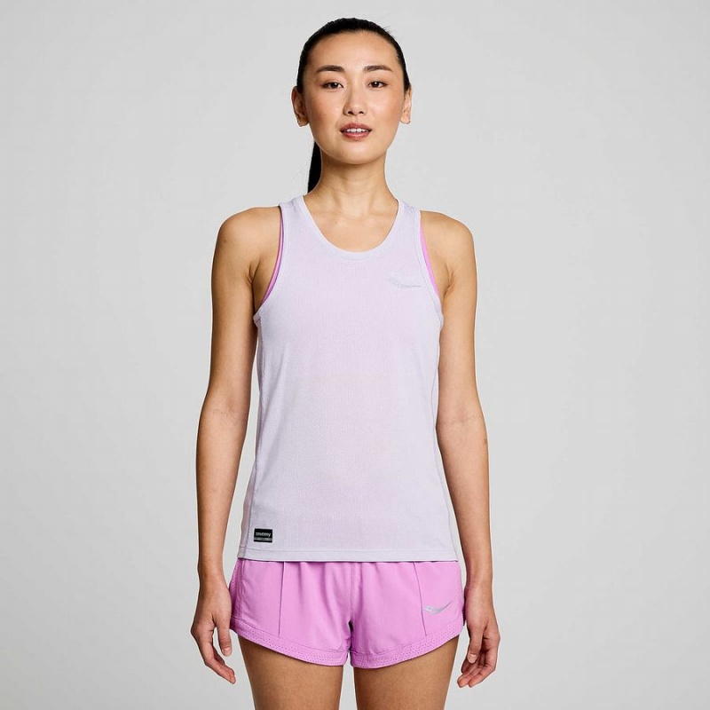 Purple Saucony Stopwatch Singlet Women\'s Tank Top | Philippines S17930-R37