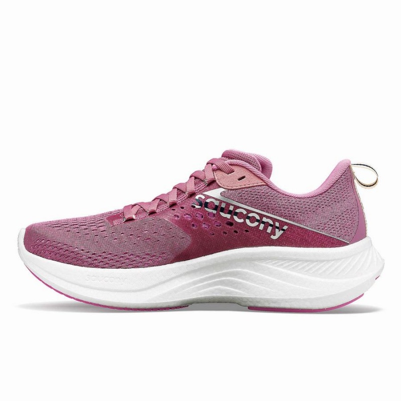 Purple / Silver Saucony Ride 17 Wide Women's Running Shoes | Philippines S83127-B98