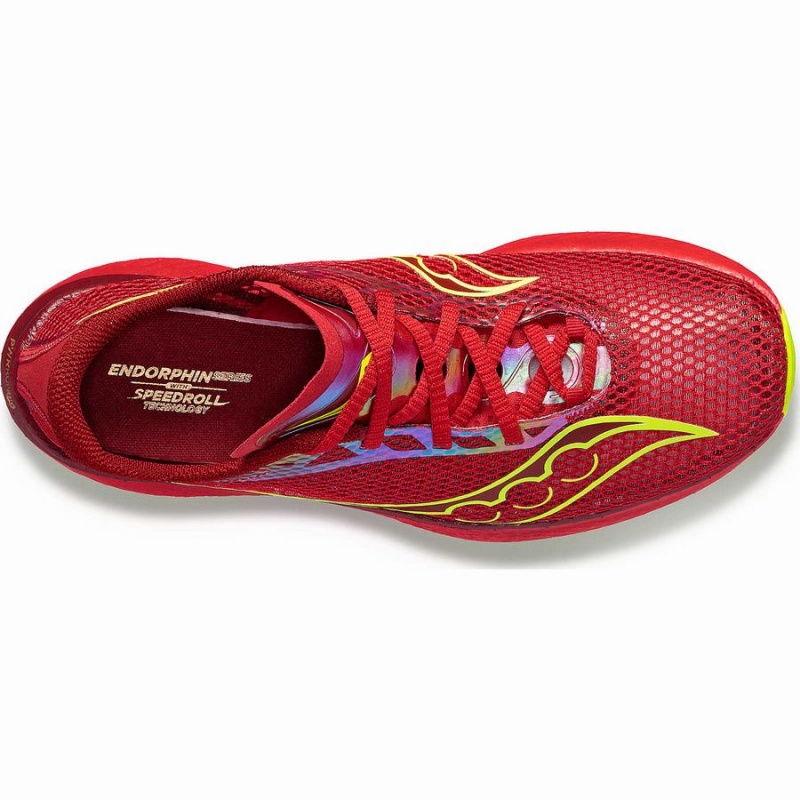 Red Saucony Endorphin Pro 3 Men's Running Shoes | Philippines S47038-L59