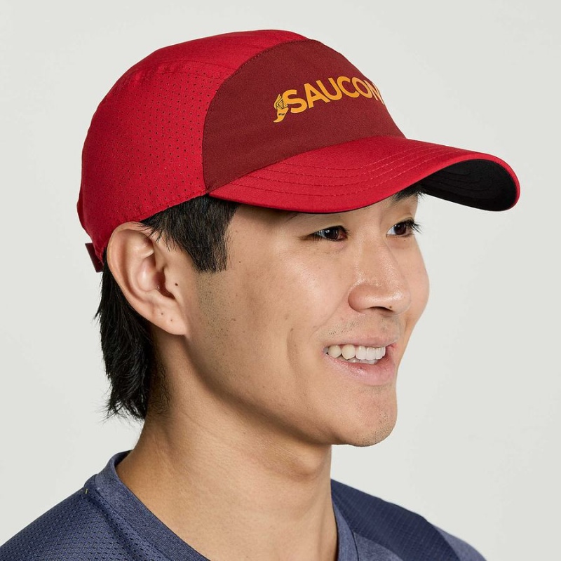 Red Saucony Outpace Men's Hats | Philippines S19834-U91