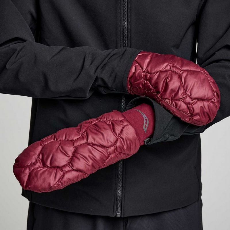 Red Saucony Oysterpuff Mitt Men\'s Gloves | Philippines S78093-X46