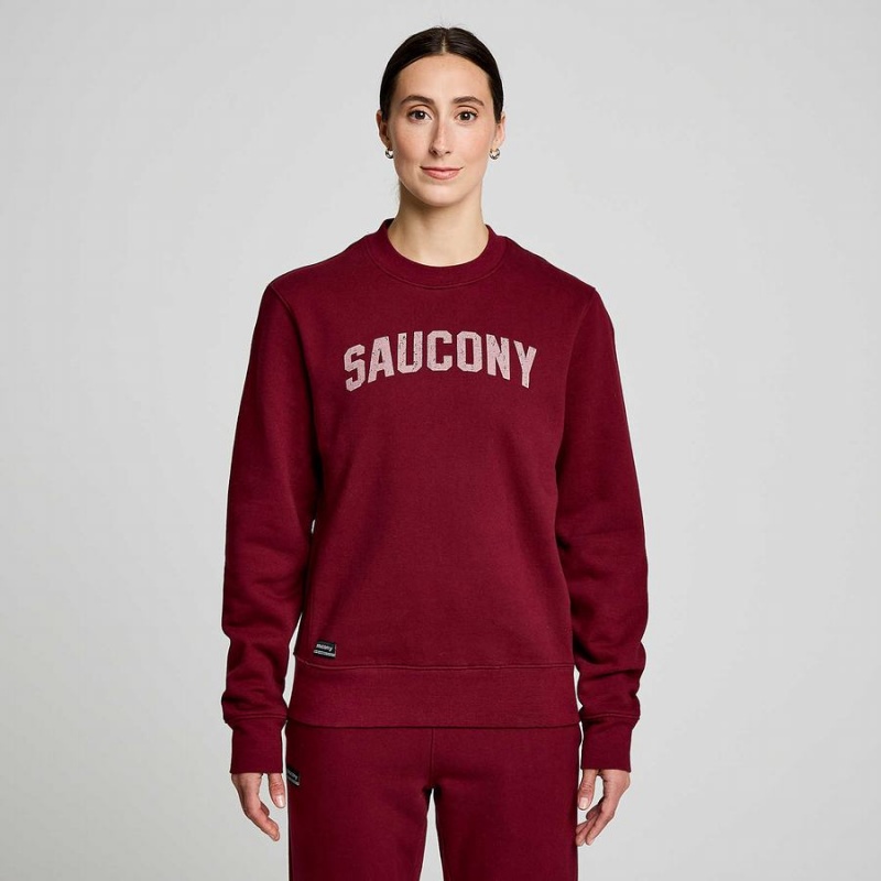 Red Saucony Recovery Crew Men's Sweatshirt | Philippines S83195-T17