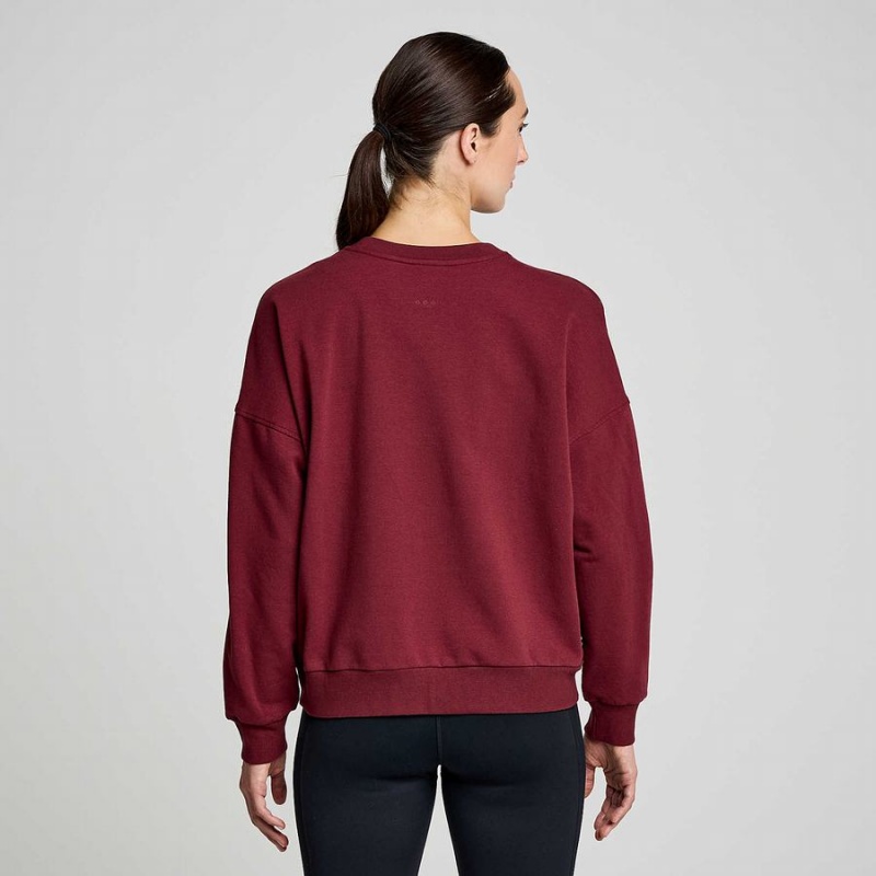 Red Saucony Recovery Crew Women's Sweatshirt | Philippines S58197-J98