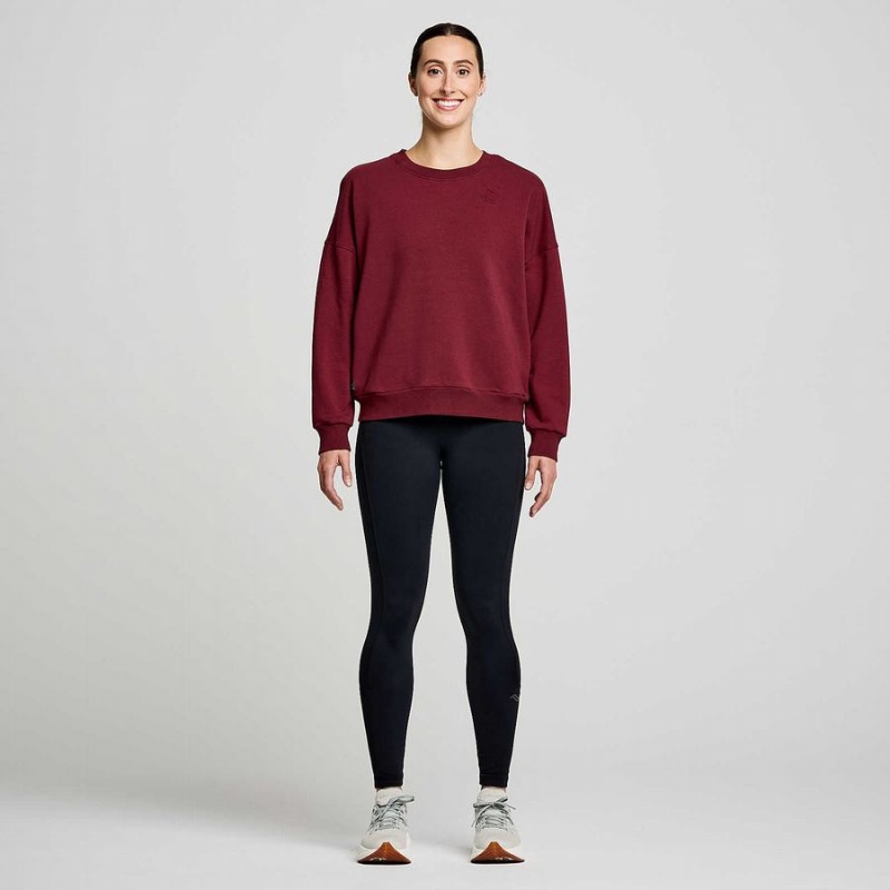 Red Saucony Recovery Crew Women's Sweatshirt | Philippines S58197-J98