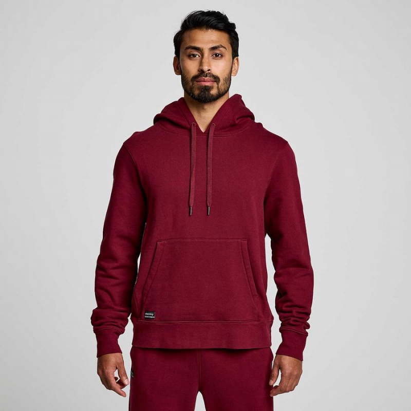 Red Saucony Recovery Hoody Men's Hoodie | Philippines S97851-G40