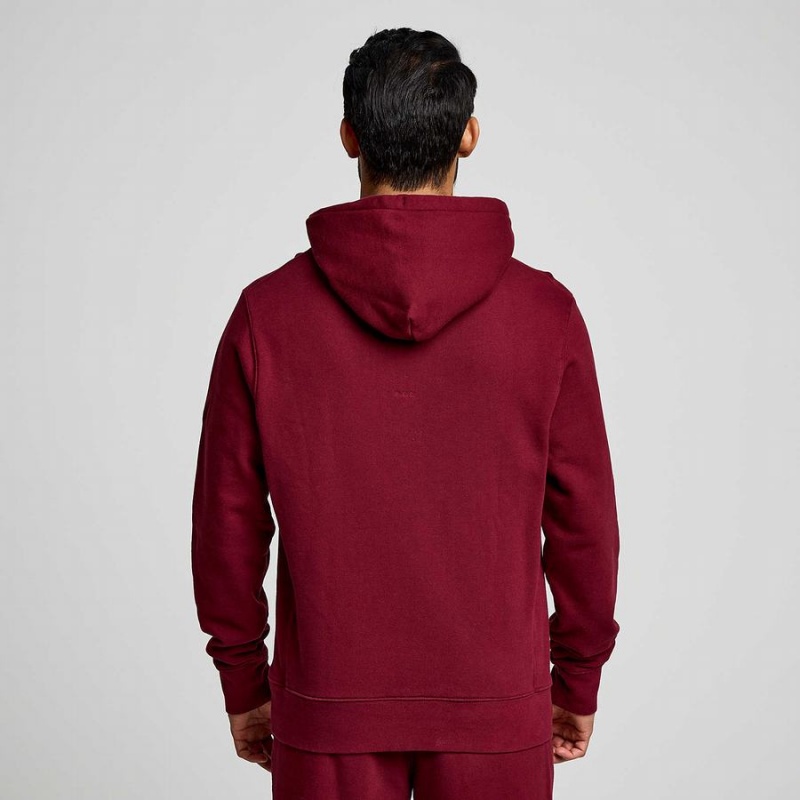 Red Saucony Recovery Hoody Men's Hoodie | Philippines S97851-G40