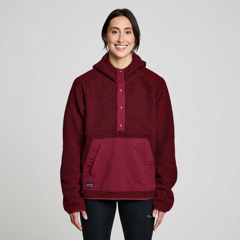 Red Saucony Recovery Sherpa Men's Pullover | Philippines S61598-Y50