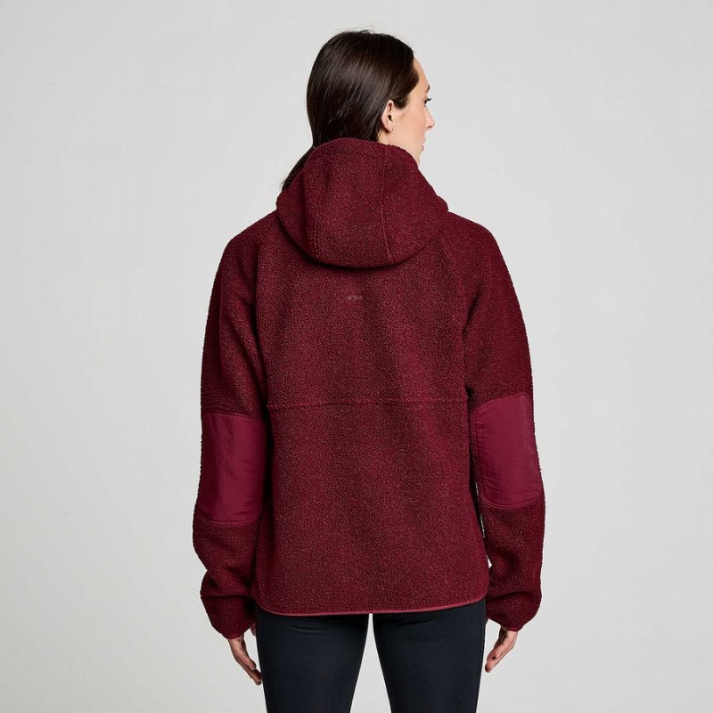 Red Saucony Recovery Sherpa Women's Pullover | Philippines S34059-P03