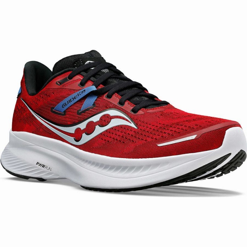 Red / Black Saucony Guide 16 Men's Running Shoes | Philippines S91850-H39