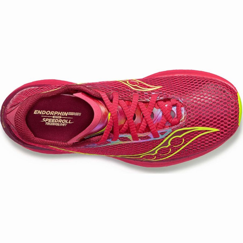 Red / Rose Saucony Endorphin Pro 3 Women's Running Shoes | Philippines S04132-U03