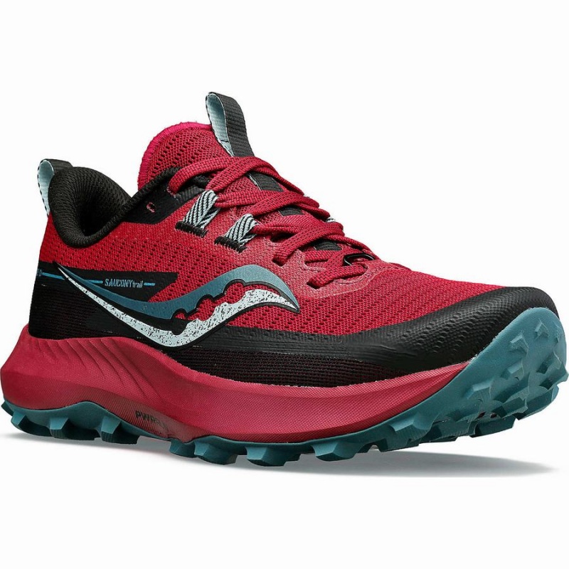 Red / Turquoise Saucony Peregrine 13 Women's Trail Running Shoes | Philippines S37689-X70