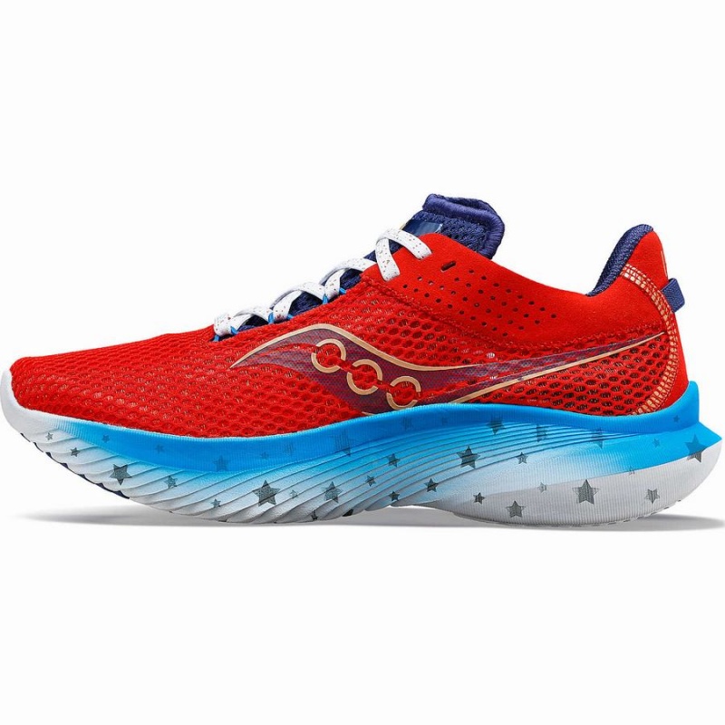 Red / White / Blue Saucony Kinvara 14 Liberty Men's Running Shoes | Philippines S43508-U92