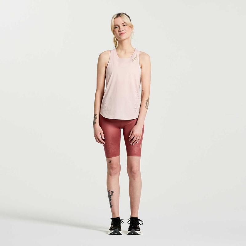 Rose Saucony Pinnacle Women's Tank Top | Philippines S64203-Q79