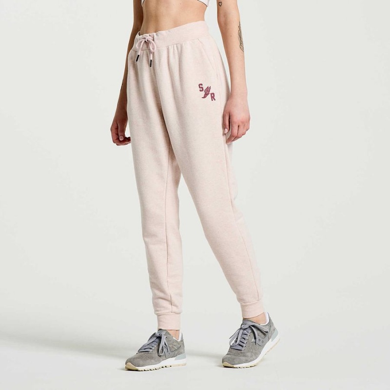 Rose Saucony Rested Women's Sweatpants | Philippines S37546-E79