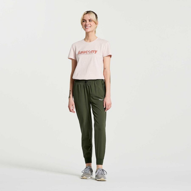 Rose Saucony Rested Women's T Shirts | Philippines S53918-V80