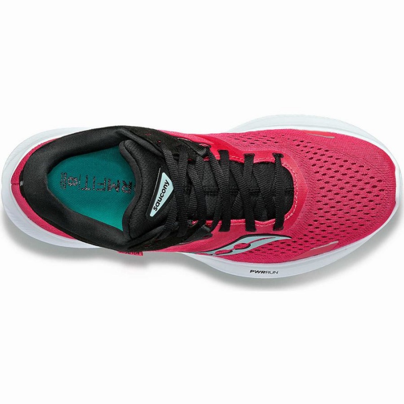 Rose / Black Saucony Ride 16 Women's Running Shoes | Philippines S50961-N91