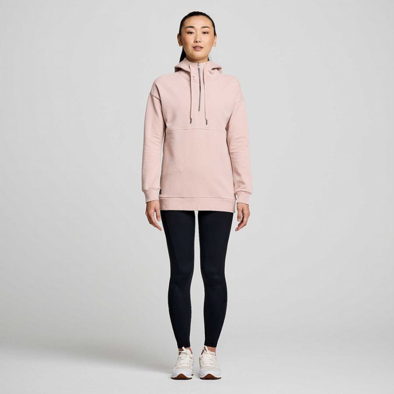 Smoke Graphic Saucony Recovery Zip Tunic Women's Hoodie | Philippines S26750-C19