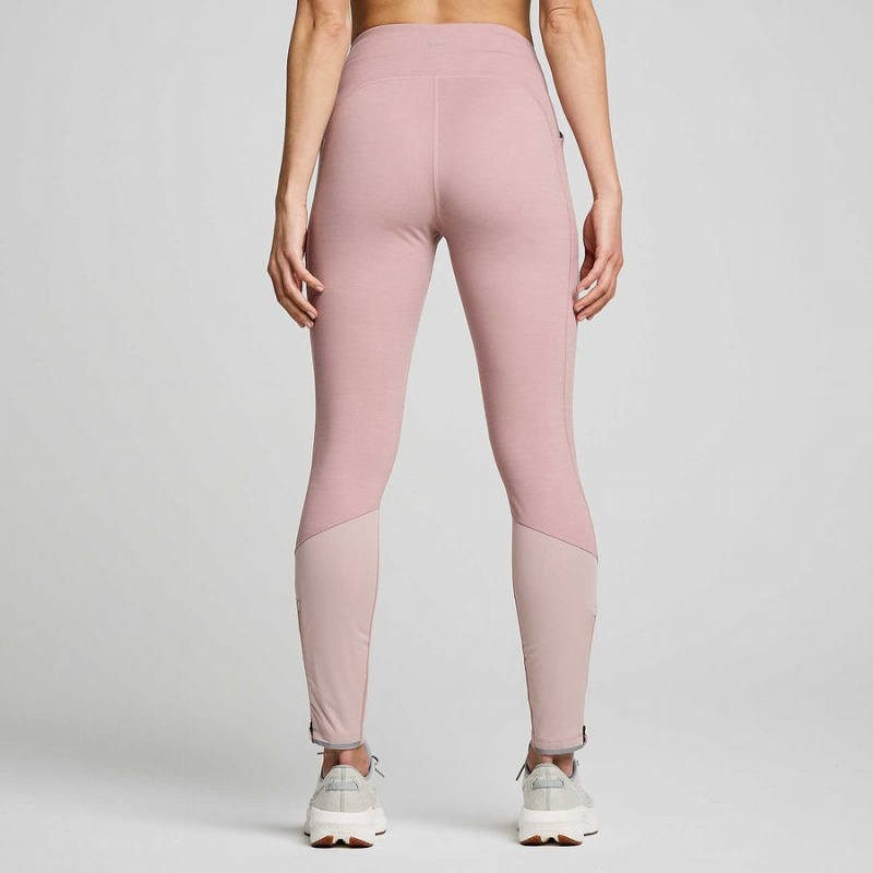 Smoke Heather Saucony Runshield Women's Tight | Philippines S86012-F86