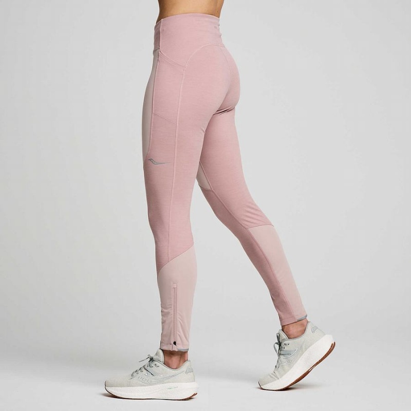 Smoke Heather Saucony Runshield Women's Tight | Philippines S86012-F86