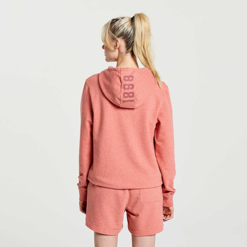 Soot Heather Graphic Saucony Rested Women's Hoodie | Philippines S80425-R41