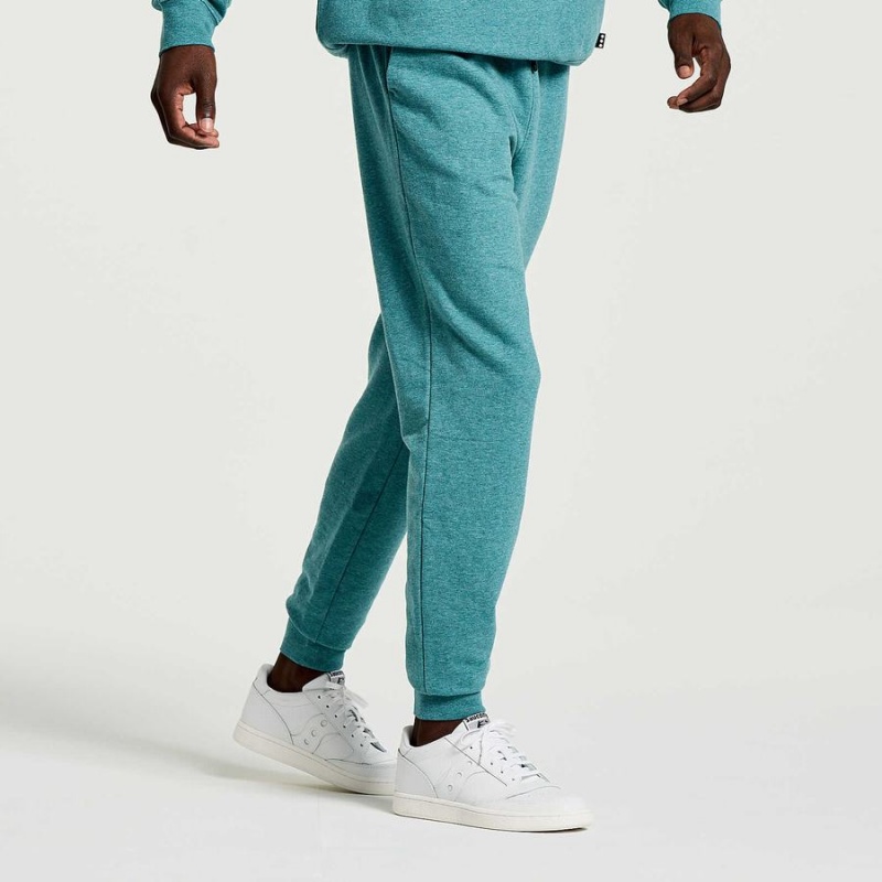 Turquoise Saucony Rested Men's Sweatpants | Philippines S74396-U37