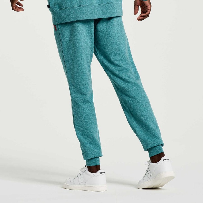 Turquoise Saucony Rested Men's Sweatpants | Philippines S74396-U37